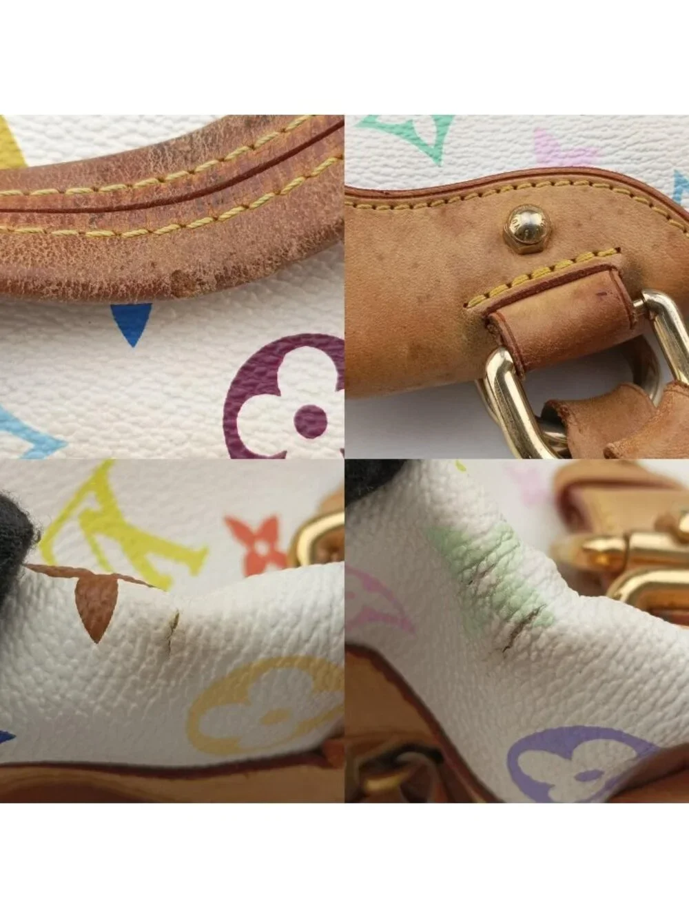 Louis Vuitton Claudia Blanc Monogram Multicolor Shoulder Bag